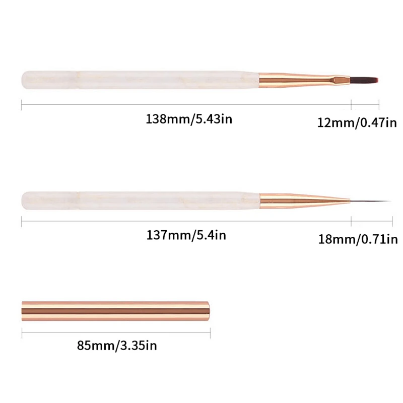 1/2 قطعة الفرنسية منقوشة مسمار فُرش رسم مجموعة خط شبكة نمط قلم رسم DIY بها بنفسك UV جل تمديد اللوحة لوازم DIY بها بنفسك تصميم #6