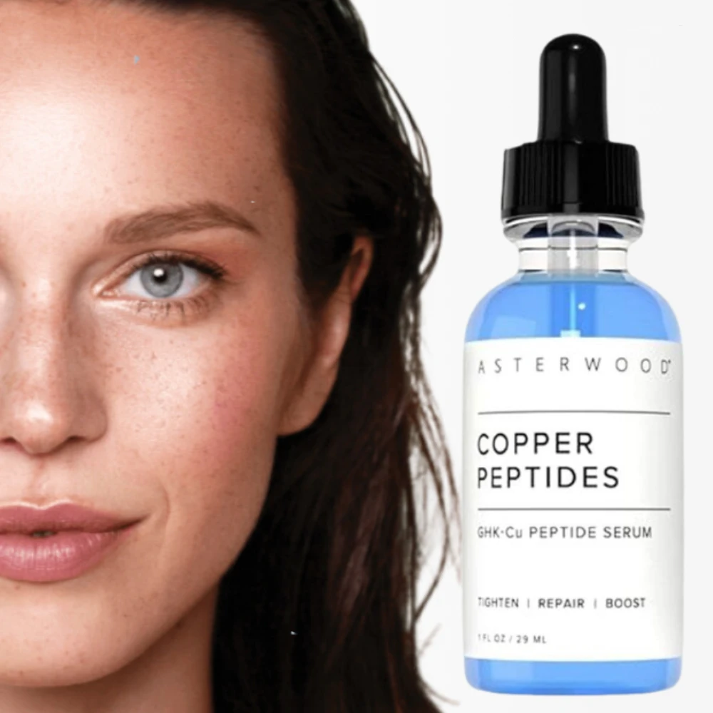 GHK-Cu Copper Peptide Serum Hyaluronic Acid Firming Hydrating Moisturizing Fine Line Care Improve Skin Elasticity for Face Neck