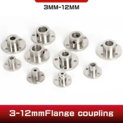 3mm 3.17mm 4mm 5mm 6mm 6.35mm 7mm 8mm 10mm 11mm 12mm Rigid Flange Coupling Motor Guide Shaft Coupler Motor Support Connector