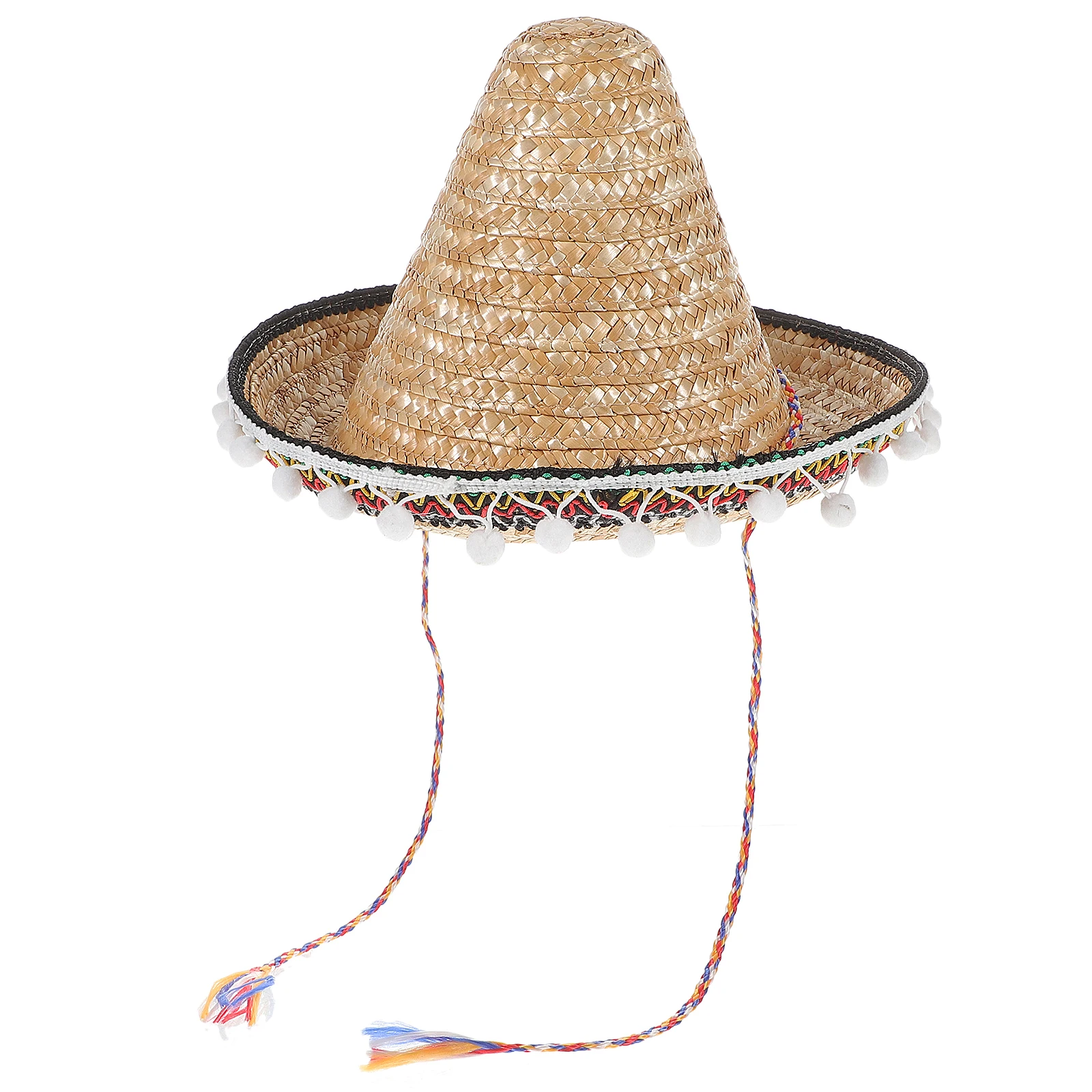 

Mexican Straw Wide Brim Sun Hat For Summer Beach Party Festival Outdoor Men Women Lightweight Comfortable Sun Protection Hat