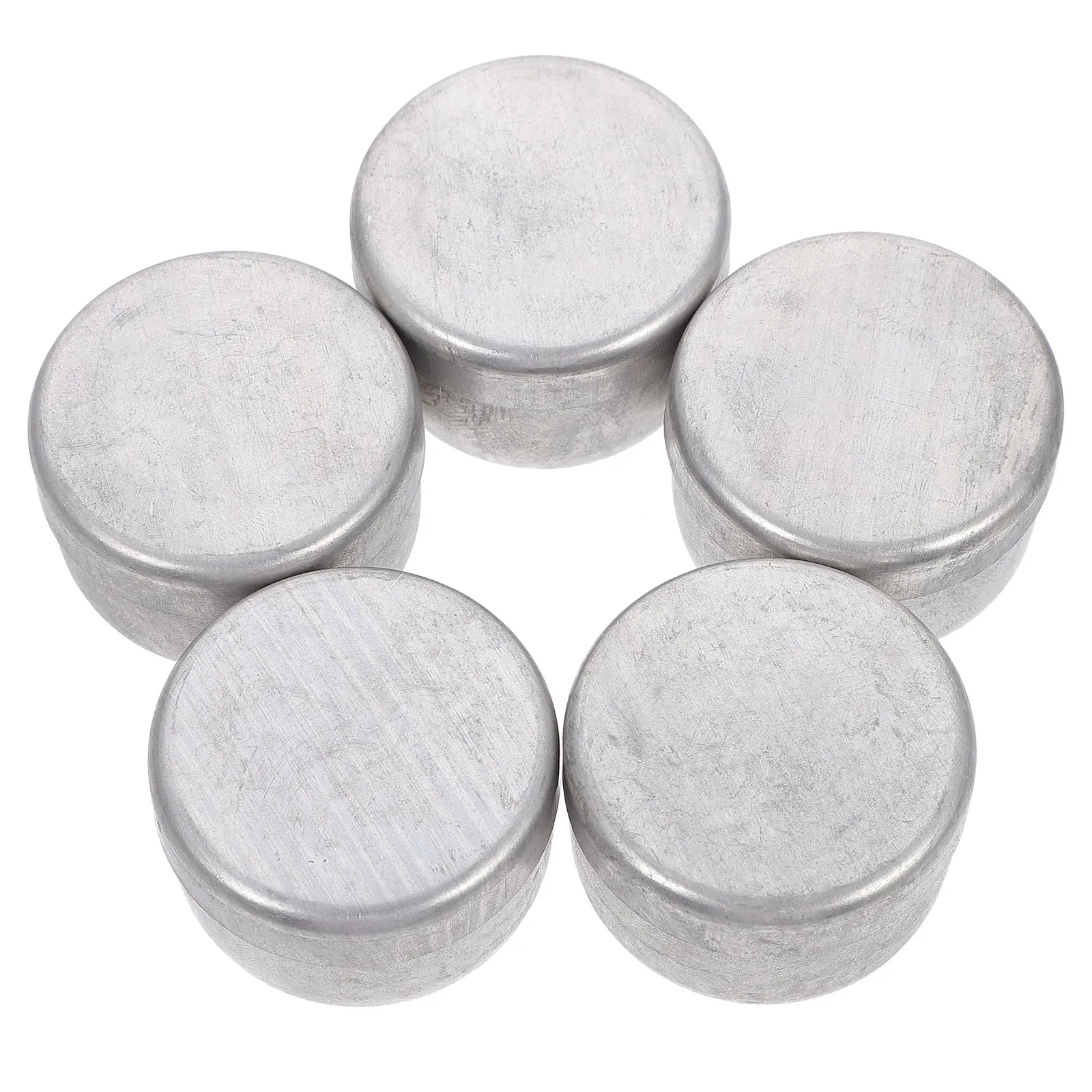 5Pcs Aluminum Weighing Boxes Smooth Weighing Holder for Soil Collection Jar Chemistry Teaching and Lab