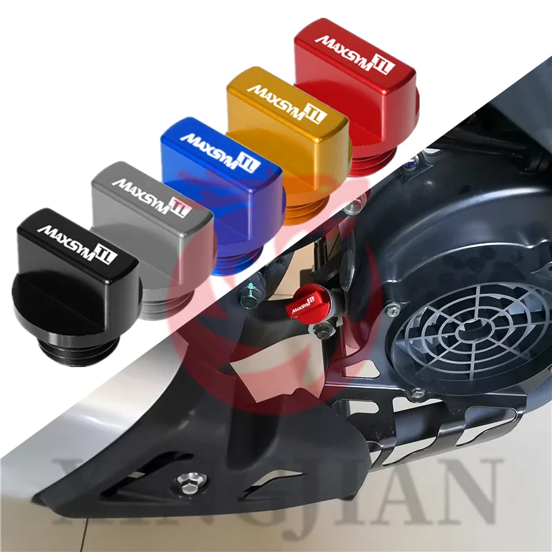 MaxSym Motorcycle Engine Oil Screw Cap For SYM MAXSYM TL500 / TL508 Oil Cover CNC Aluminum Alloy Modification Accessories