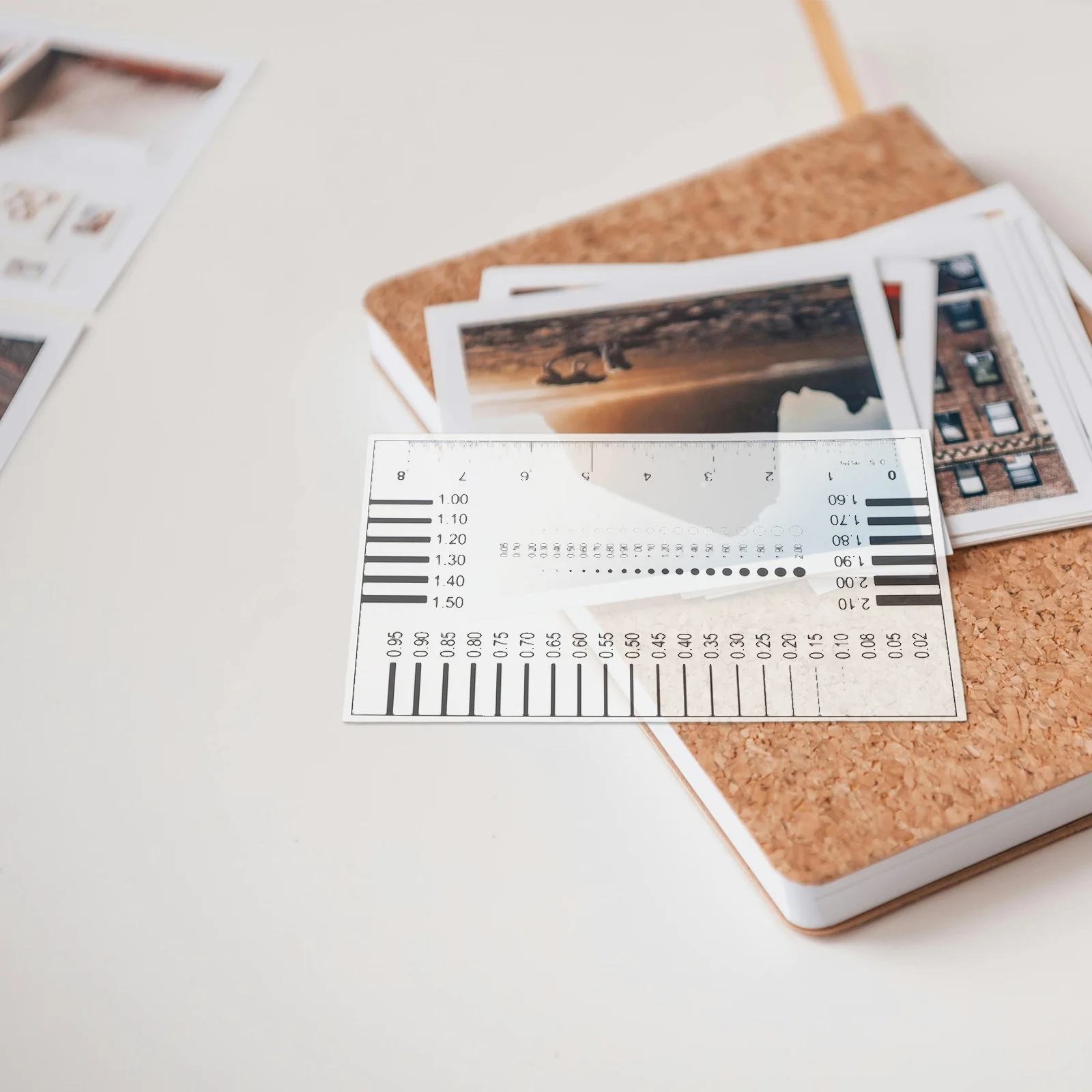 

2Pcs High Precision Surface Defect Measurement Tool Multi Functional Film Ruler Crack Spot Line Width Gauge Inspection