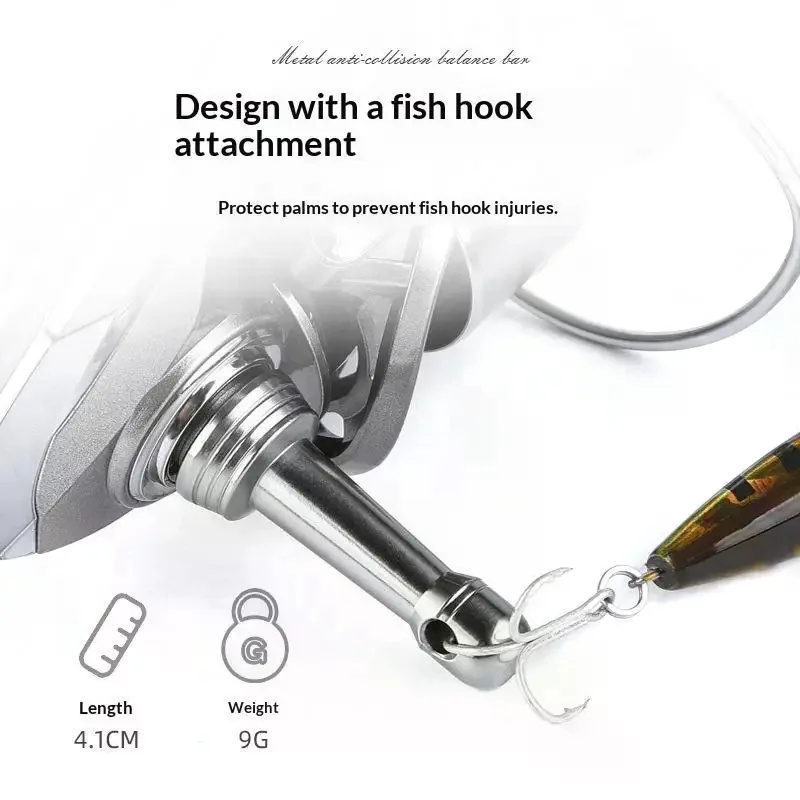 Fishing Wheel Balance Rod Universal Aluminum Fishing Reel Balancers Insertion In/Screw In Stand With Gasket Rubber Rings