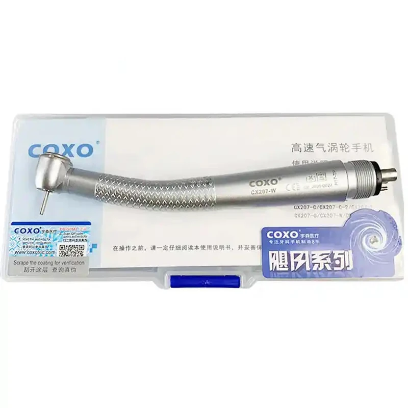 

COXO CX207-W Push Button Handpiece Air Turbine Dental High Speed Handpieces Coxo High Speed Handpiece