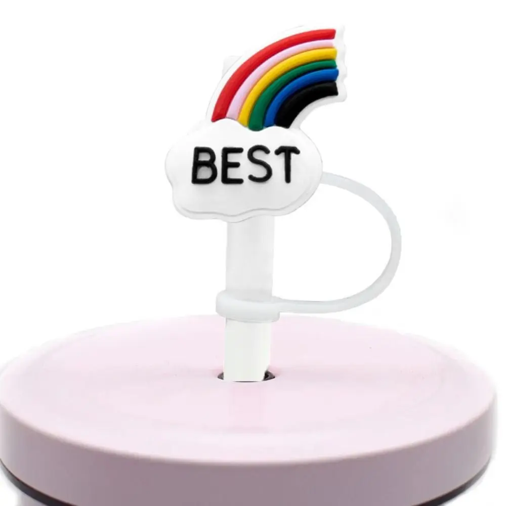 2pcs Bar Accessories Silicone Leopard Print Heart Straws Tips Splash Proof Reusable Straw Cover Dustproof Straw Cap Best Friends