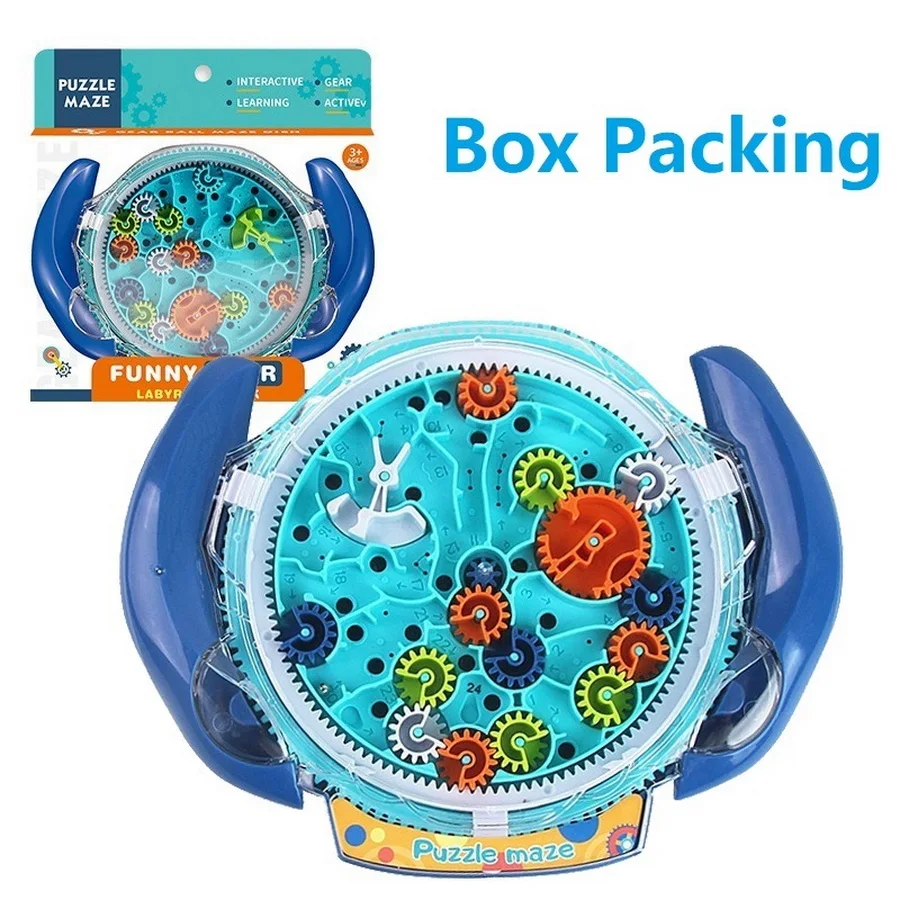 Creative 3D Puzzle Children Toy Funny Gear Labyrinth Disk Gear Balance Ball Maze Wheel Puzzle Educational Toys For Kids