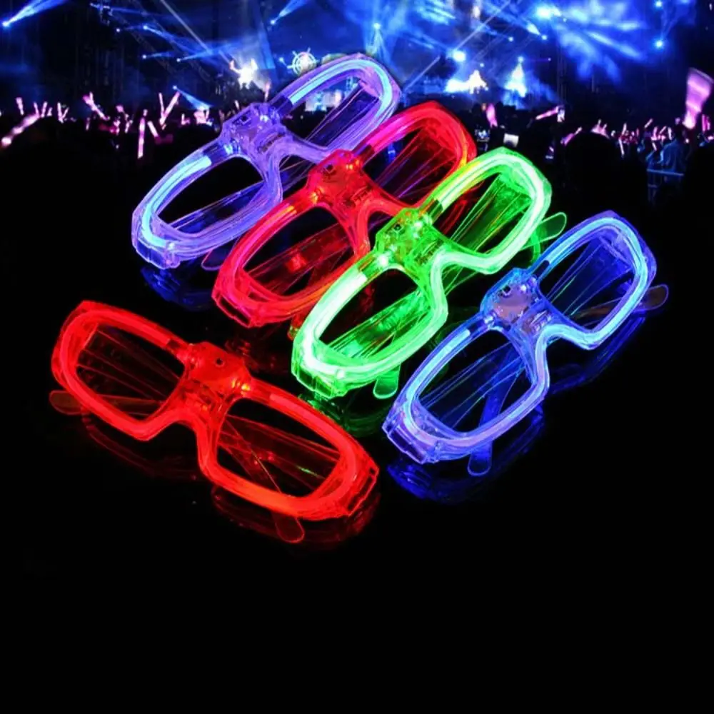 LED Glasses Party Supplies Adult Glow in The Dark Shutter Shades Glasses Flashing Glasses Luminous Glasses Glow Sticks Glasses