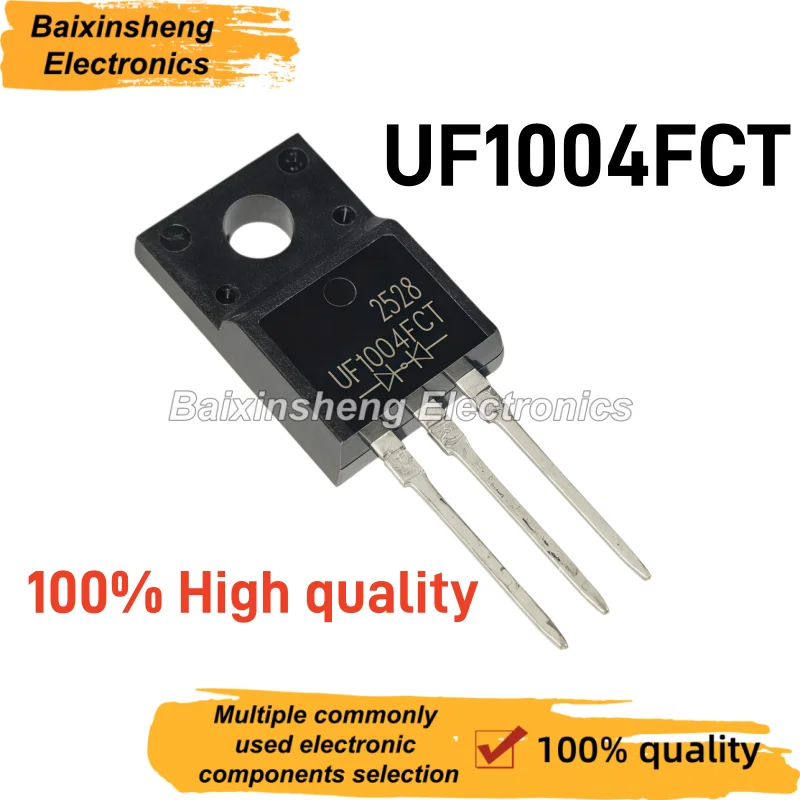 UF1004FCT TO‑220F 10A 400V 10PCS New Ultrafast Recovery Rectifier Diode Common Cathode Dual Diode For Switching Power Supply