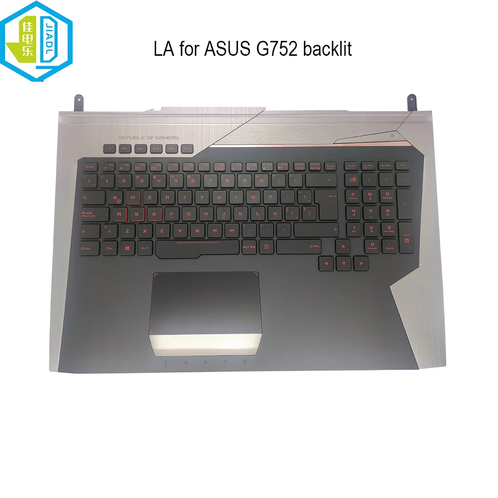 Backlit Latina Fit Palmrest Teclado Espanhol para Asus Rog G752 G752v G752vl G752vm G752vs G752vt G752vy 13nb09y0ap0631 90nb09x1