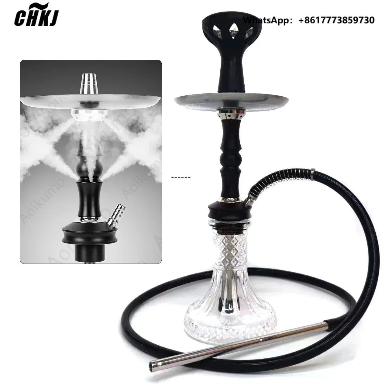 

CHKJ Nylon Stainless Steel Shisha Hookah set For Smoking Complete Kit Narguile Complete Saint - Blvck Breeze 2