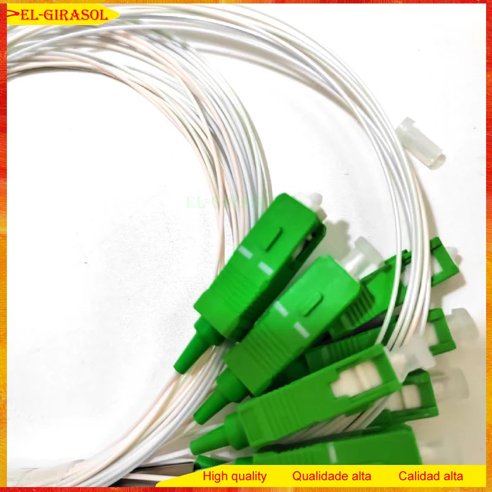 

10PCS Fiber optics PLC Splitter 1x8 SC APC SC UPC ftth Mini steel tube type 0.9mm optical fiber Splitter scapc scupc Connecter