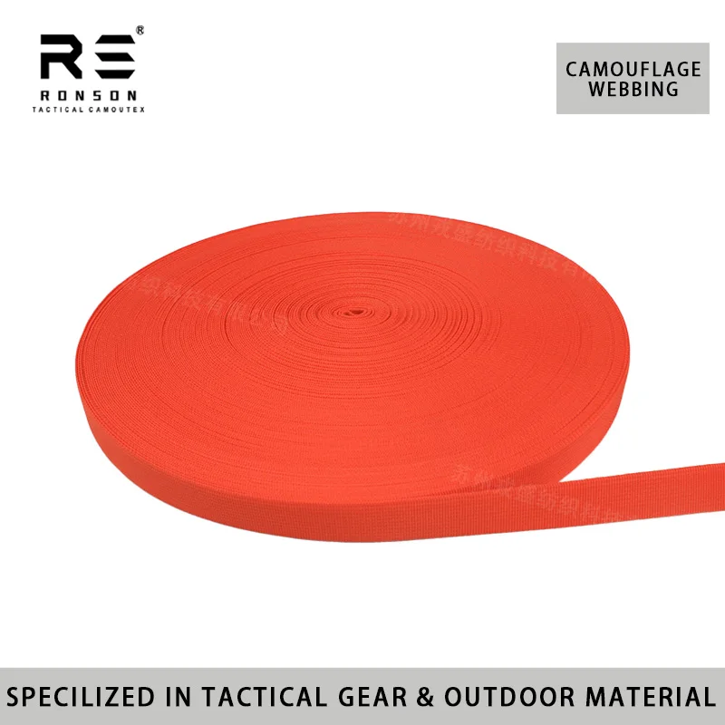 25MM breedte nylon band Chinese fabriek directe verkoop Duurzaam gebruik voor bagage en tactische uitrusting Riem geweven hulp redding rood