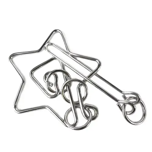 Metal Puzzle Mind Brain Teaser Magic Wire Rings Puzzles Game Great Educational Toys For Kids and Adults IQ Challenge Fun Gifts - Image 2