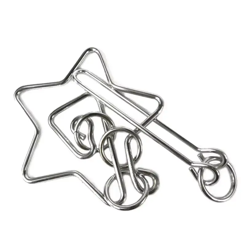 Metal Puzzle Mind Brain Teaser Magic Wire Rings Puzzles Game Great Educational Toys For Kids and Adults IQ Challenge Fun Gifts - Image 2