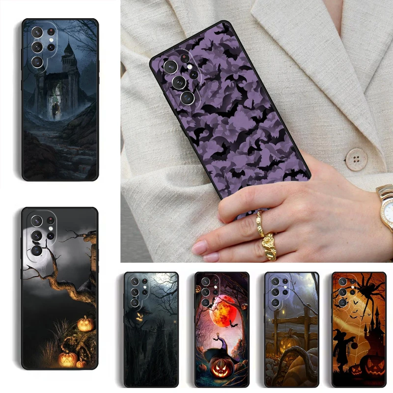 Halloween Night Phone Case for Samsung Galaxy S26 S25 Ultra S24 S23 S22 S21 Plus Note 10 Bumper Cover