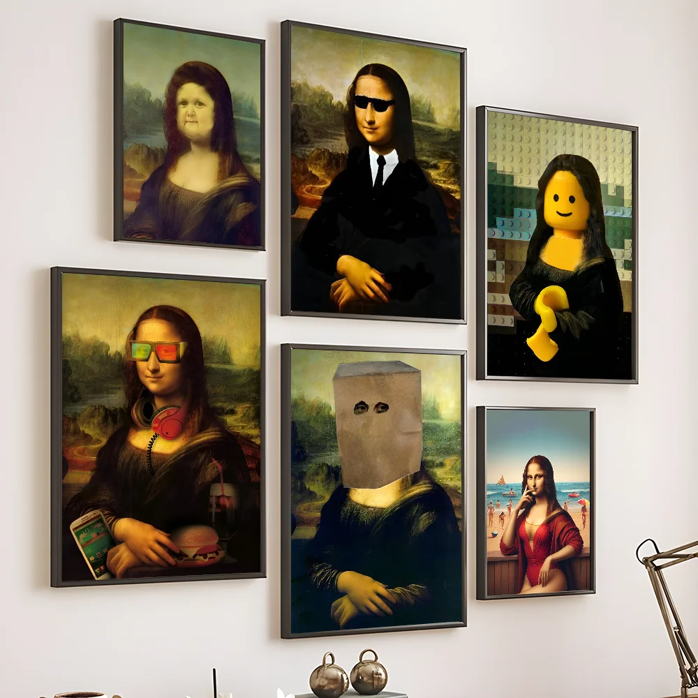 Hasbulla  Mona Lisa Smile funny abstract  Poster Home living room Wall Room Bed bedroom home decoration