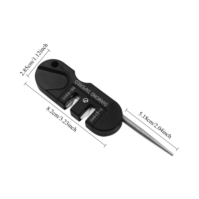 4-in-1 المحمولة التنغستن السيراميك كربيد سكين المشحذ مبراة شحذ خطاف الصيد جيب الماس أداة مخيم تنزه في الهواء الطلق