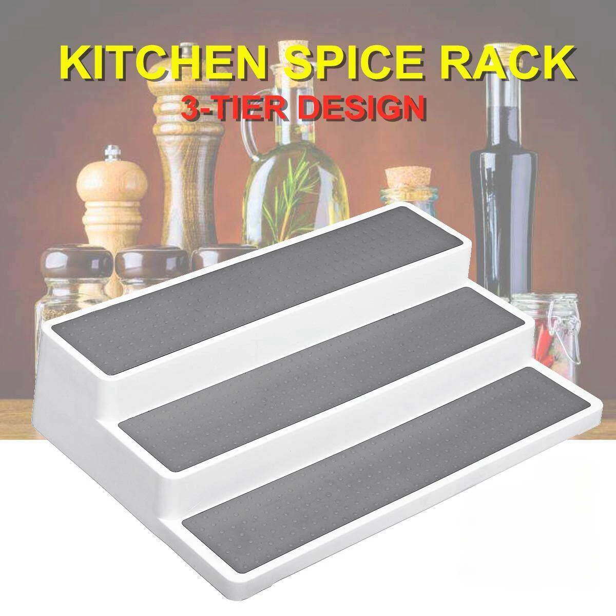 

3 Ladder Seasoning Rack Condiment Bottle Rack PP Storage Holder Storage Household Organise Spice Kitchen Cupboard Tool Rack