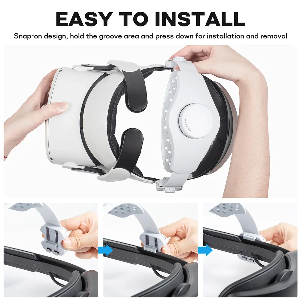 Adjustable Head Strap VR Glasses Comfortable Headband Bracket Fixed For Meta Quest 3 /2/Pro/Pico 4/Pico 4 Pro VR Accessories - view 4
