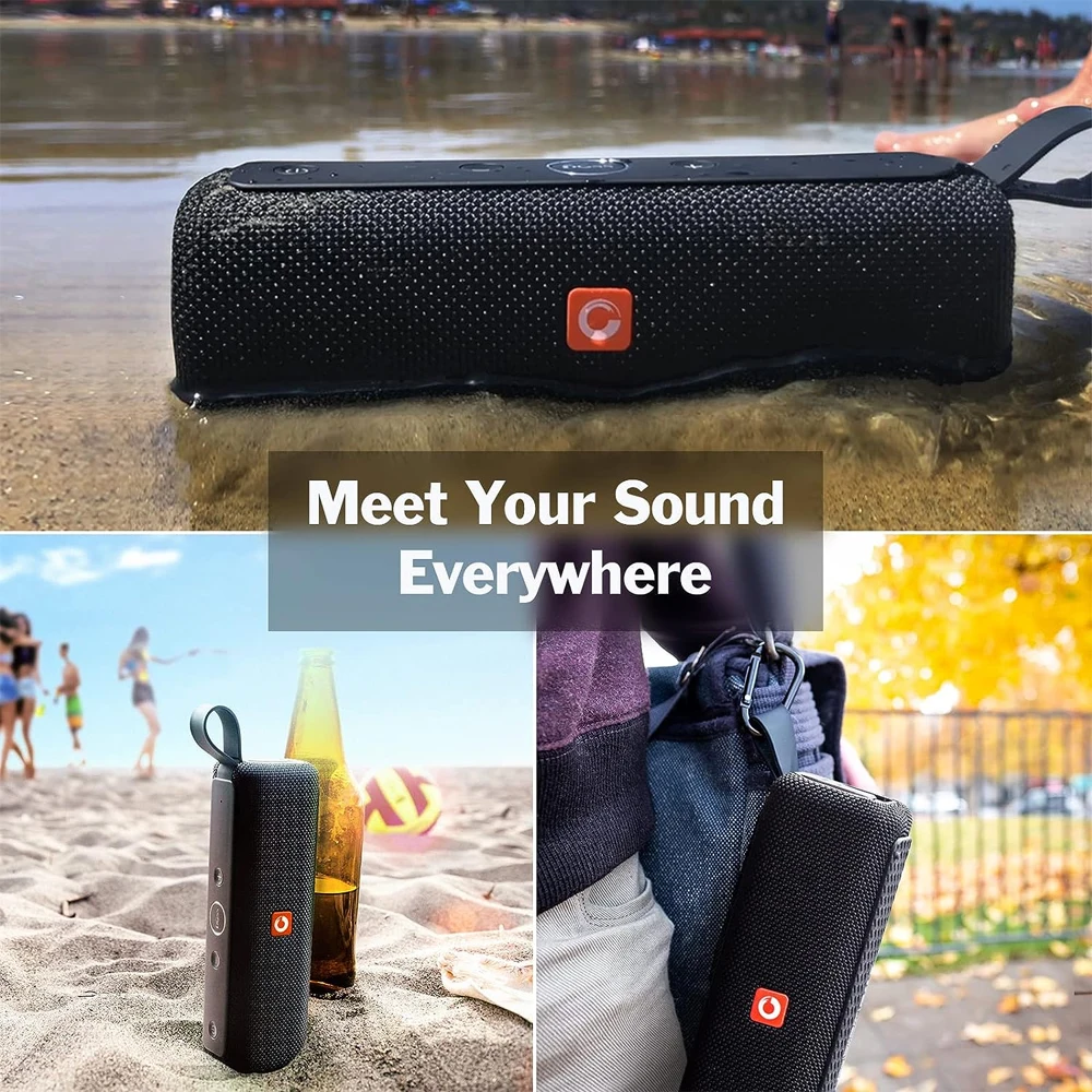 Altoparlante Bluetooth Wireless DOSS E-go II Outdoor IPX6 Sound Box portatile impermeabile 12W altoparlanti Stereo E bassi di qualità superiore