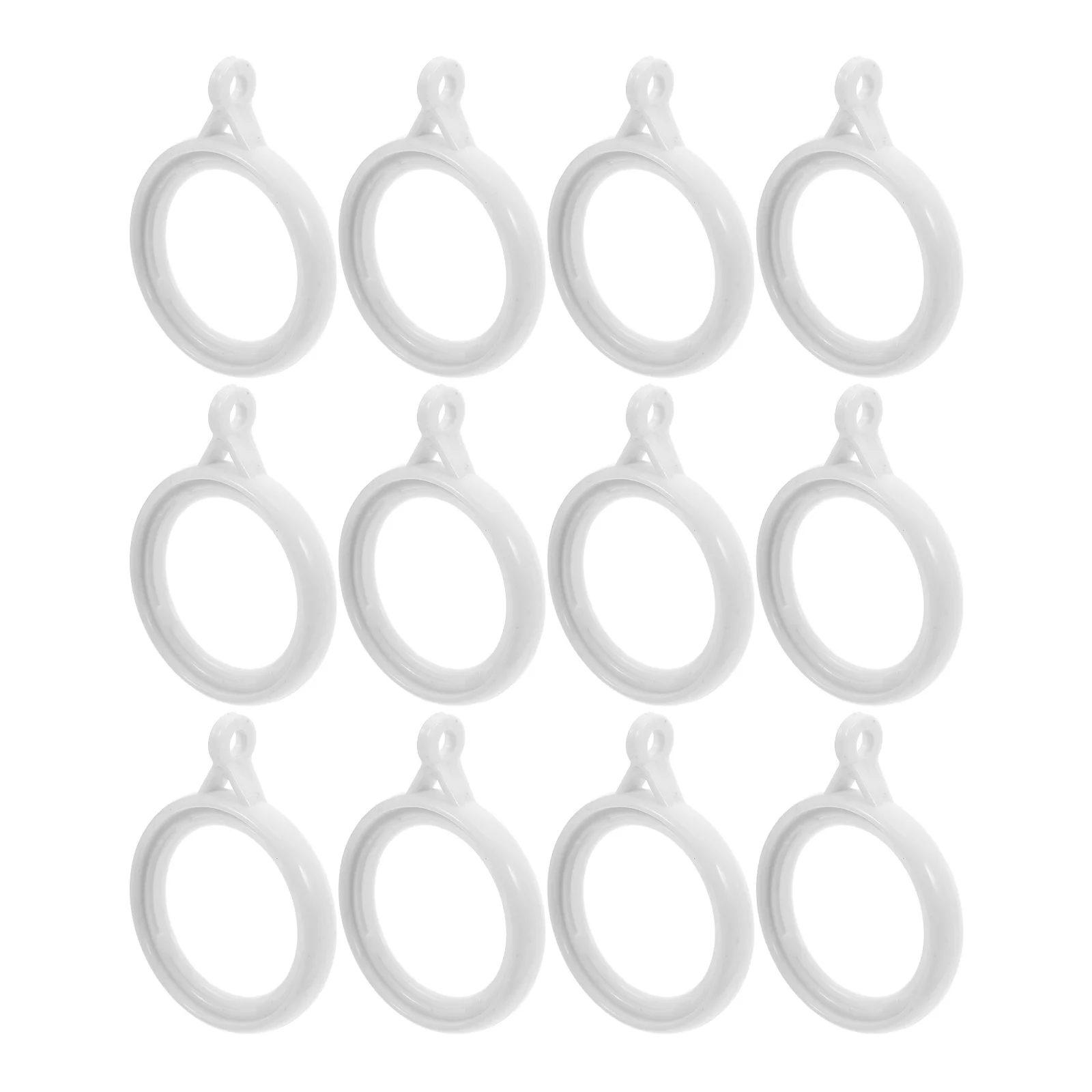 12 Stuks Plastic Gordijn Ringen Stevige Gordijn Opknoping Cirkels Gemakkelijk Slide Draperie Ringen Voor Oogje Gordijnen Oogjes Voor Gordijnen