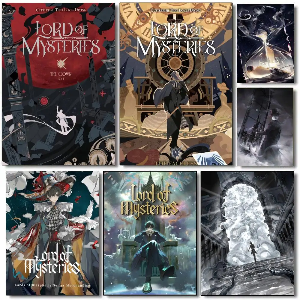Classic Anime L-Lord Of M-Mysteries Poster Self Adhesive Wall Art Decor for Bedroom Living Room Office Home Decor Gift