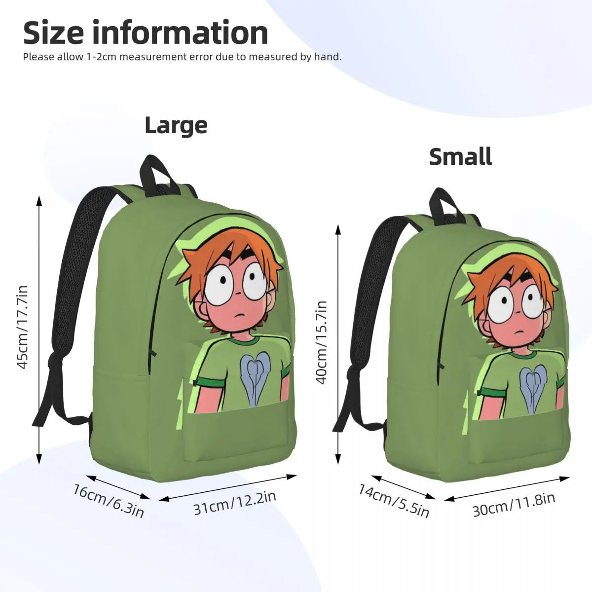 Scott Pilgrim Vs The World for Teens Student School Book Bags Daypack Middle High College Outdoor