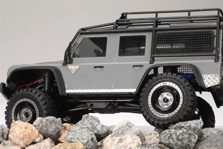 Trax Trx-4m 1/18ディフェンダー用の金属製立体ウィンドウネット,サイドウィンドウおよびリアウィンドウネット