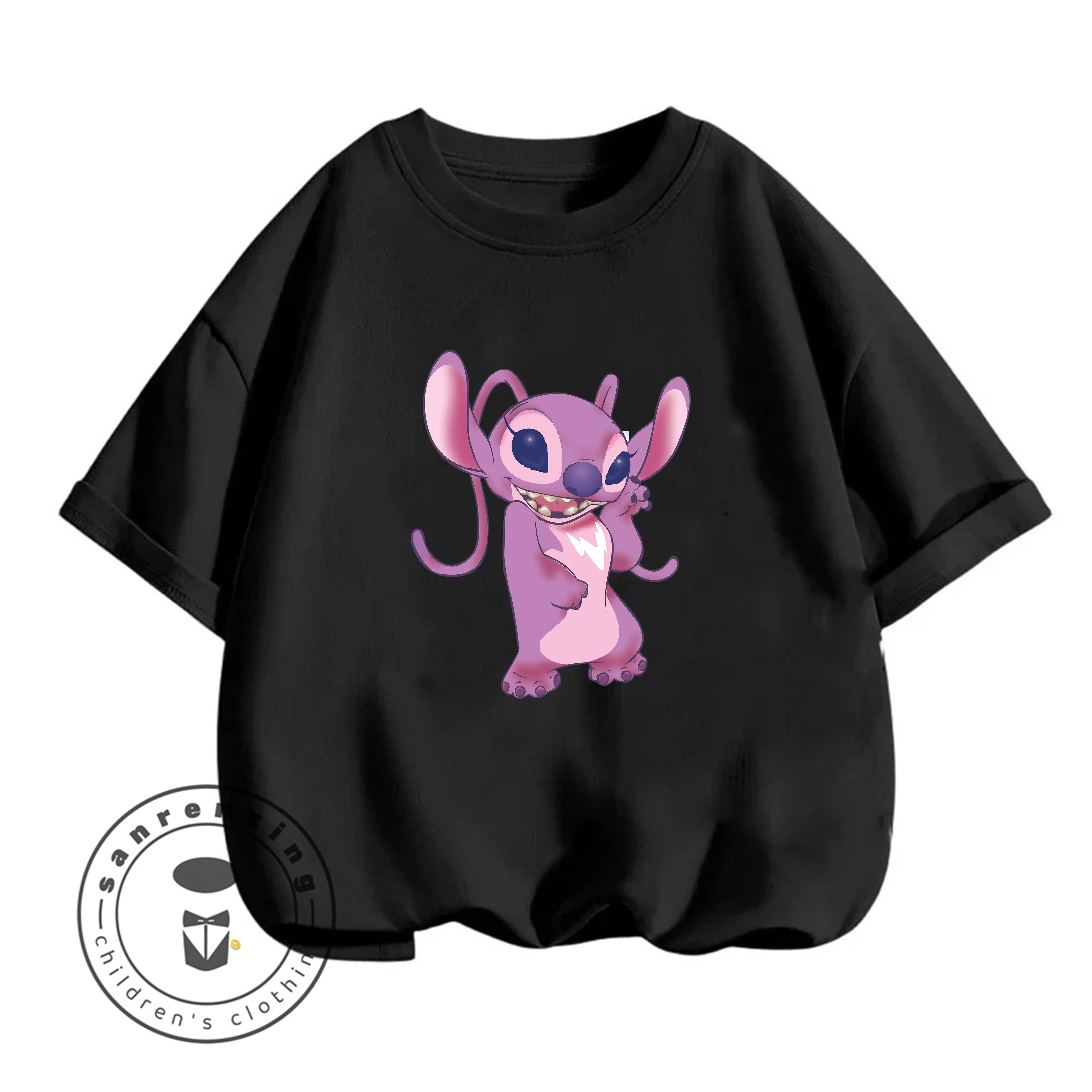 

Футболка с короткими рукавами Stitch Hug Alien Cartoon 2026 для детей, повседневный летний модный топ, горячая распродажа, новый тренд для мальчиков и девочек