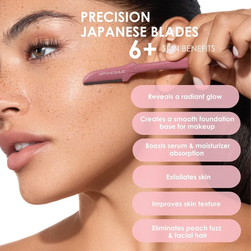 5 упаковок, прецизионная дермапланер, женская бритва для лица, ультратонкий отшелушивающий аппарат для удаления волос, усиление свечения, улучшает текстуру кожи, микро