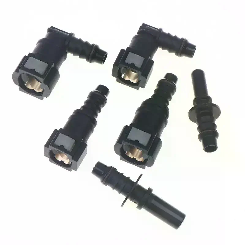 Car Fuel Line Coupler Hose Quick Connect ID8 7.89 Plastic Nylon Oil Line Pipe Adapter Disconnect Release Hose Connector