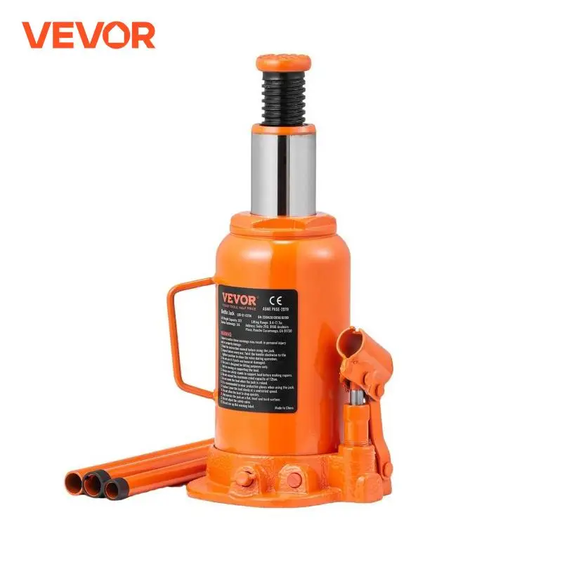 VEVOR Hydraulic Bottle Jack 20 Ton/44092 LBS All Welded Bottle Jack for Car Pickup Truck RV Auto Repair Industrial Engineering