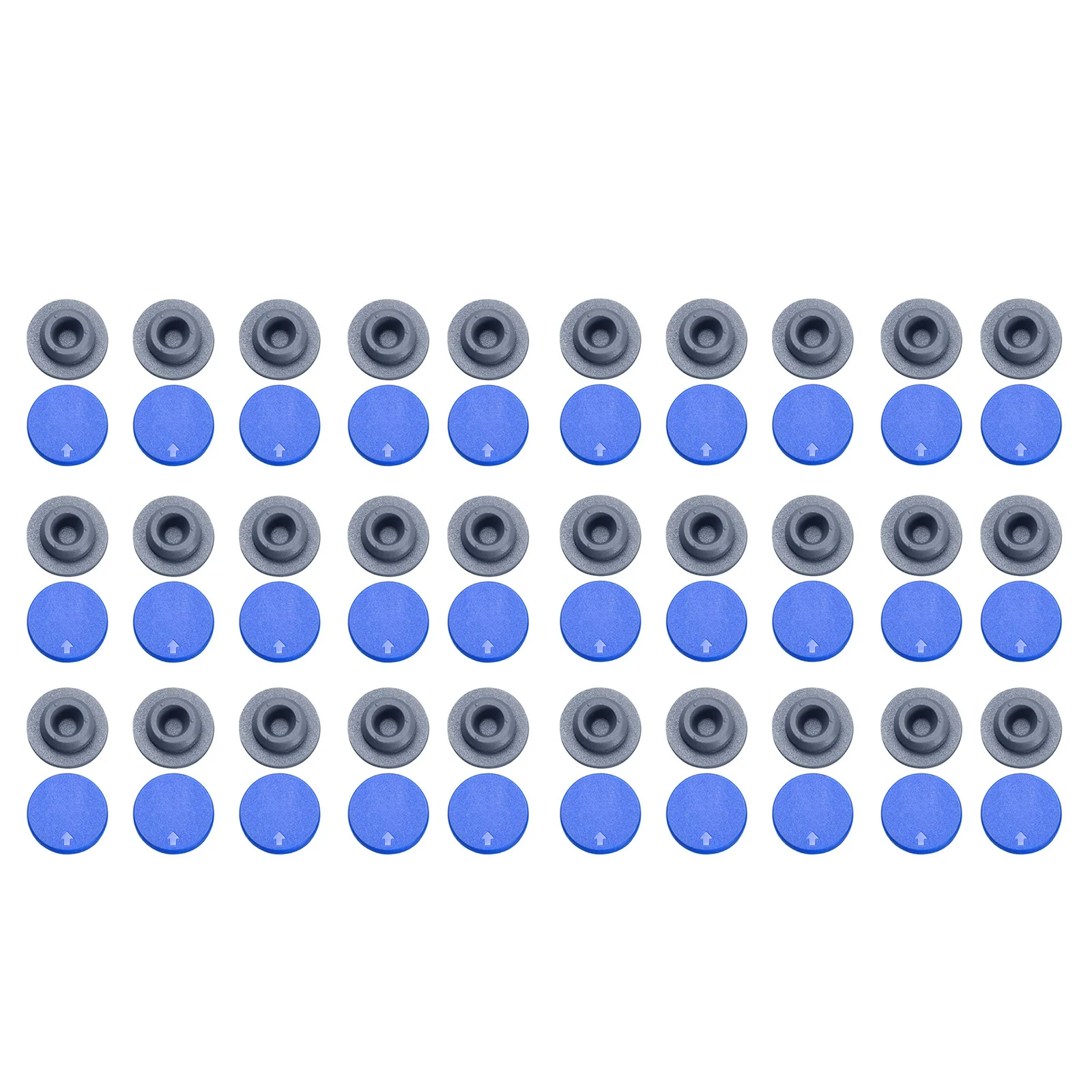 200 Pcs Injection Ports Seal Aluminum Plastic Cover Safe Bottle Stoppers for Jars Rubber