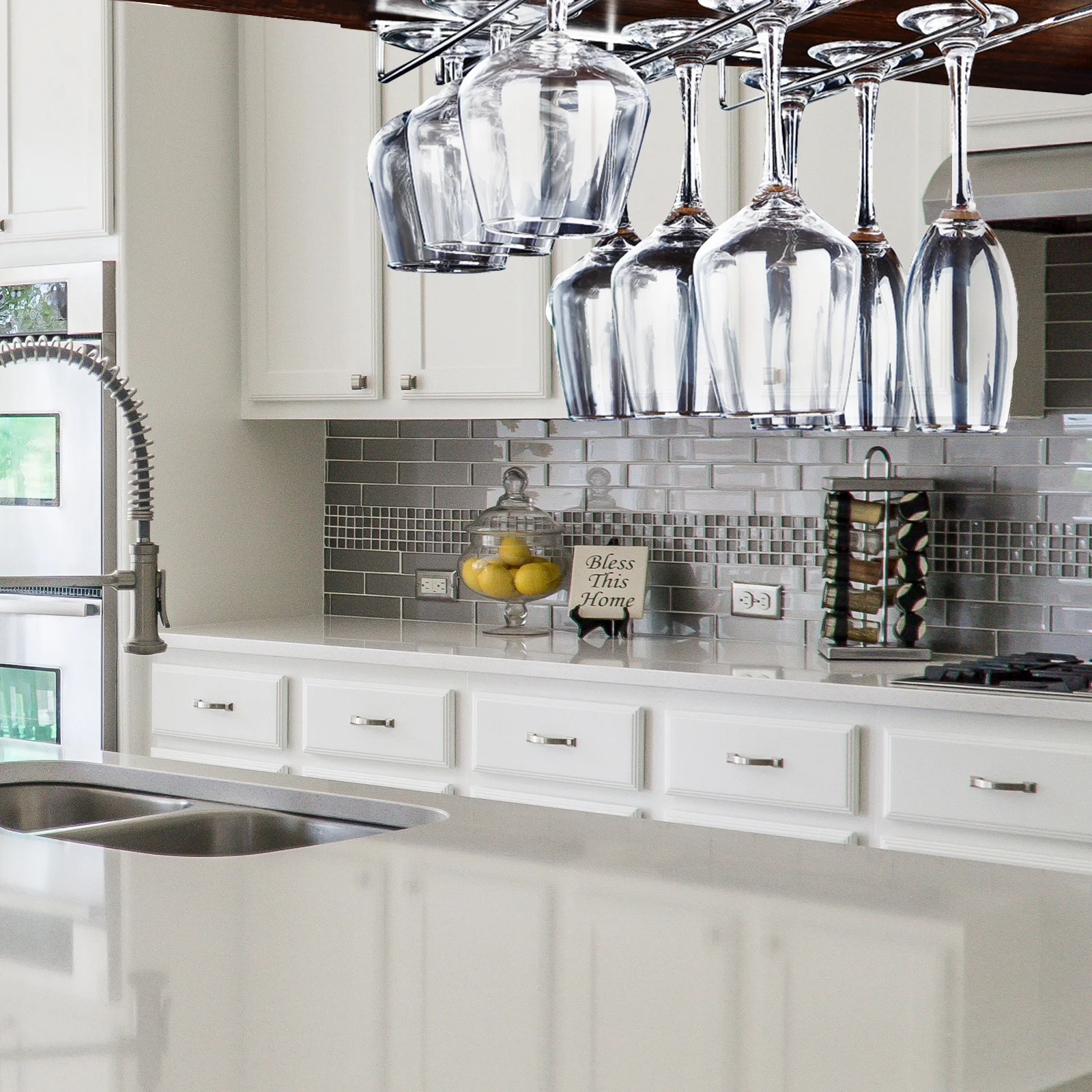 

Creative Hanging Wine Cup Rack Red Wine Goblet Holder Upside Down Glass Cup Rack Space Saving Kitchen Organizer