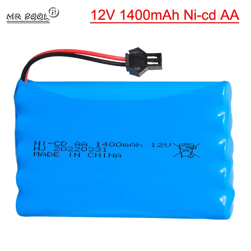 12V 1400mAh NiCD AA battery SM /JST /KET /EL-2P plug For RC Toys Cars Trucks Tank Guns Spare Parts AA Ni-CD Battery pack