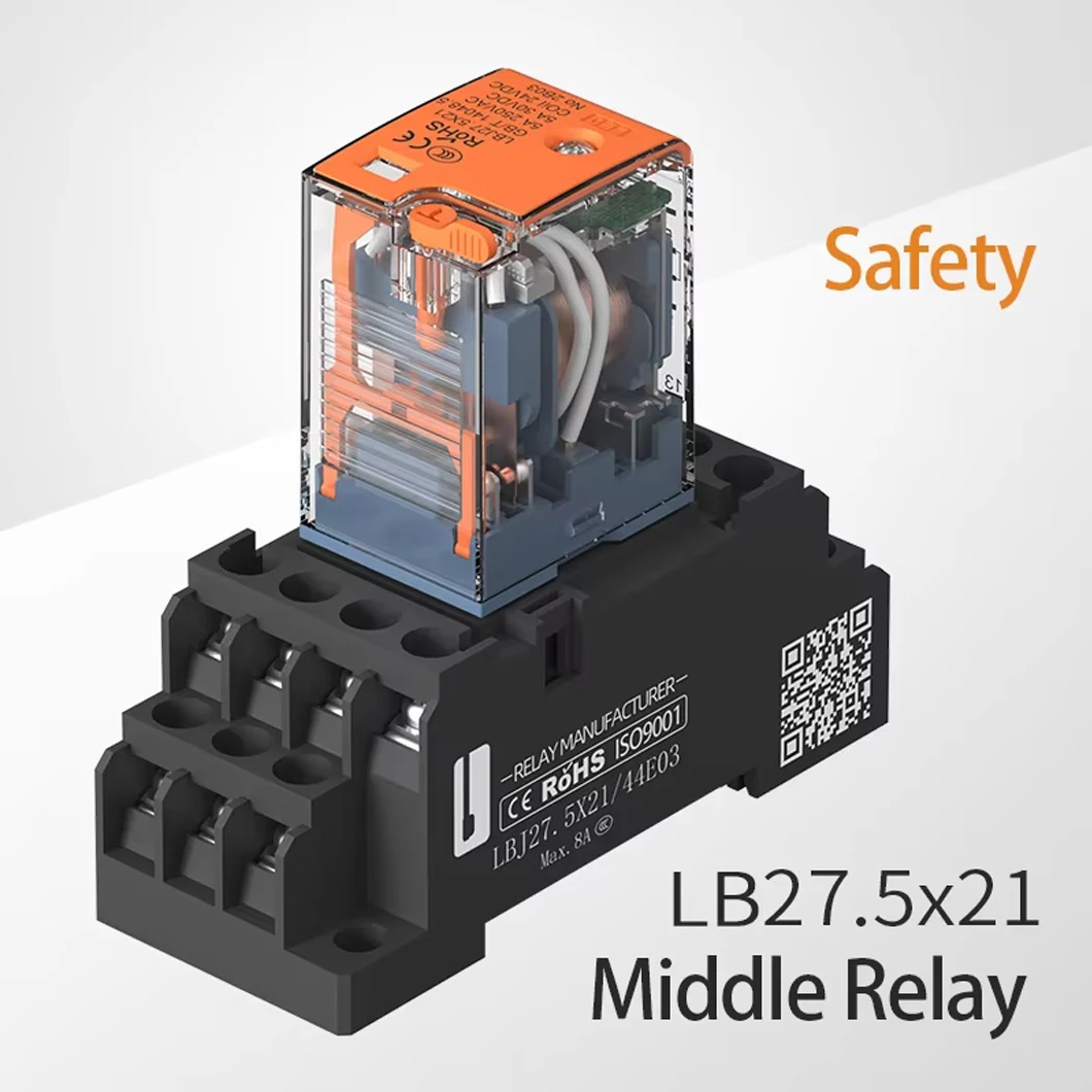 Electronic Micro Mini Intermediate Electromagnetic Relay 14PIN Coil DPDT With Socket Base DC12V,24V AC110,220V