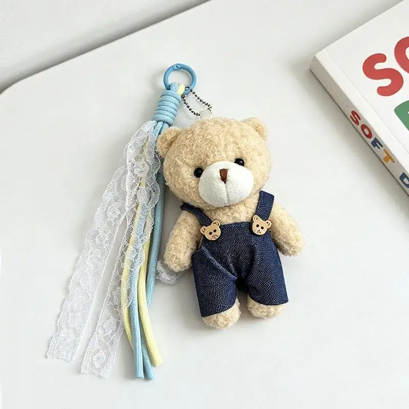 Damen-Taschenanhänger, niedlicher koreanischer Cartoon-Bär, Kawaii, süße Kawaii-Plüsch-Taschenaccessoires, multifunktionale Schlüsselanhänger-Anhänger – Detail 4