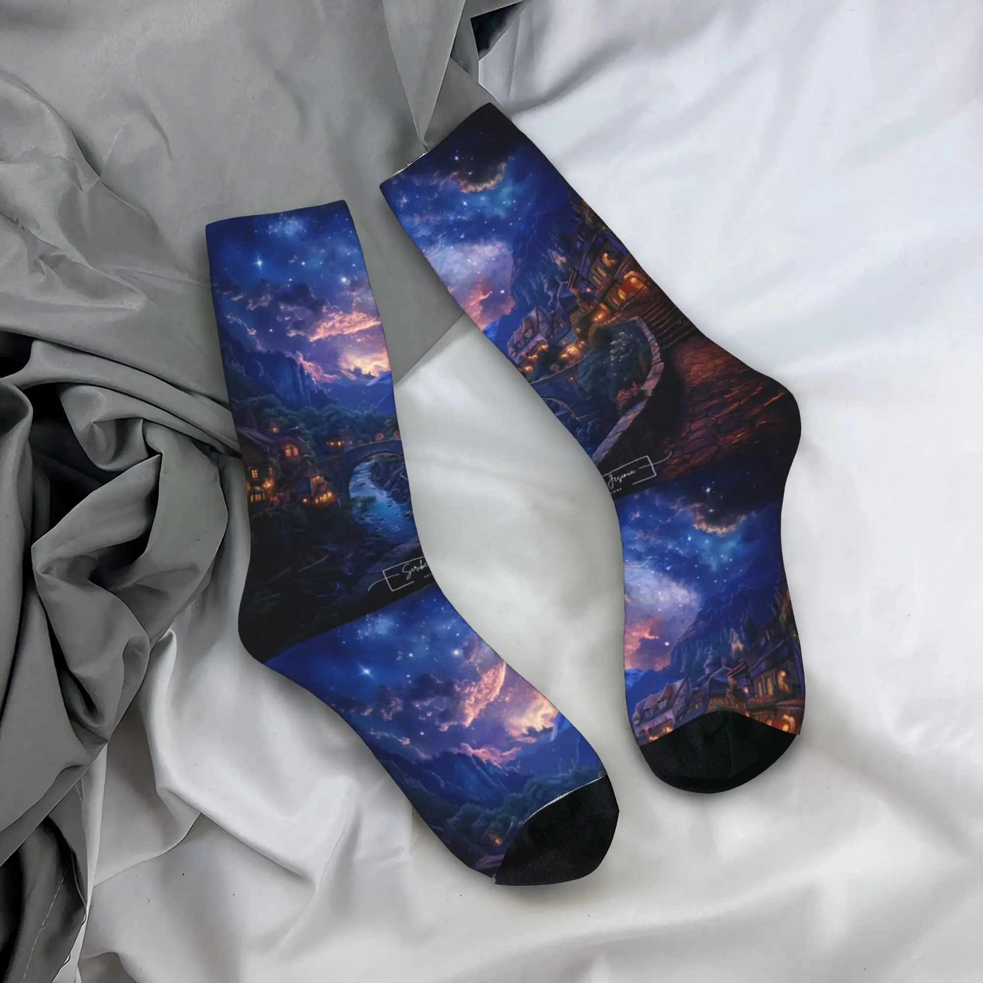 Velaris City of Starlight  Socks  Korean Stockings Winter Non Slip Men Socks High Quality Design Cycling Socks