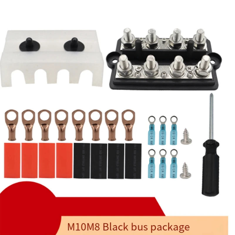 M10busbar กล่องบอร์ดคู่แถว 4-Terminal Circuit Current Busbar สายกล่องกล่องอุปกรณ์เสริมสําหรับ RV Yacht รถ