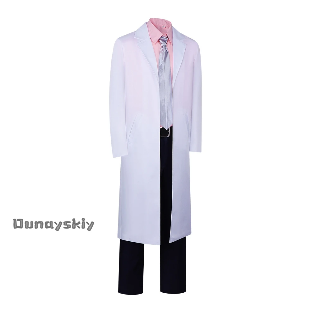 أنيمي 3-Z GINPACHiI SENSEI تأثيري ساكاتا المعلم زي{Dunayskiy States} معطف أبيض الوردي قميص التعادل نظارات هالوين تمويه