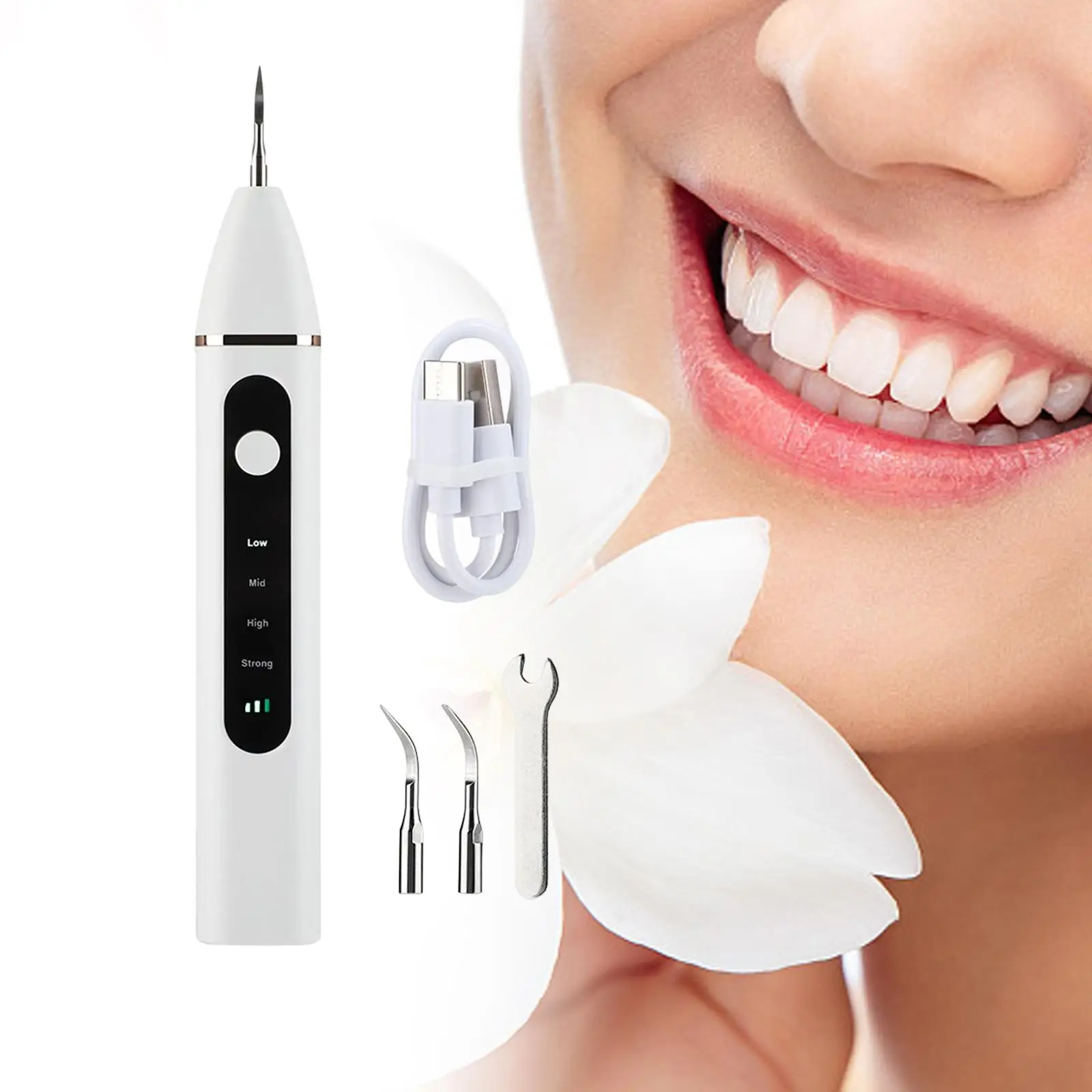 Cordless tooth Cleaner cleaning Toothbrush Modes Scaler IPX6 for Home Travel