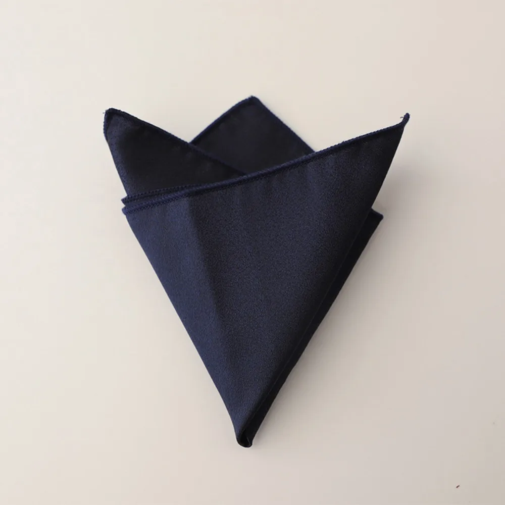New Polyester Pocket Square Square Shape Solid Color Men Handkerchief Retro Tone Wedding Shirt Accessory Wedding Party