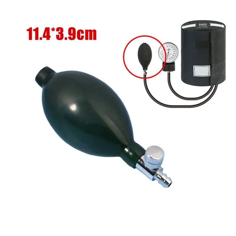 Dark Green Inflator Bulb Air Pump for Sphygmomanometer Blood Pressure Monitor Handheld Health Care Accessory Ball Metal