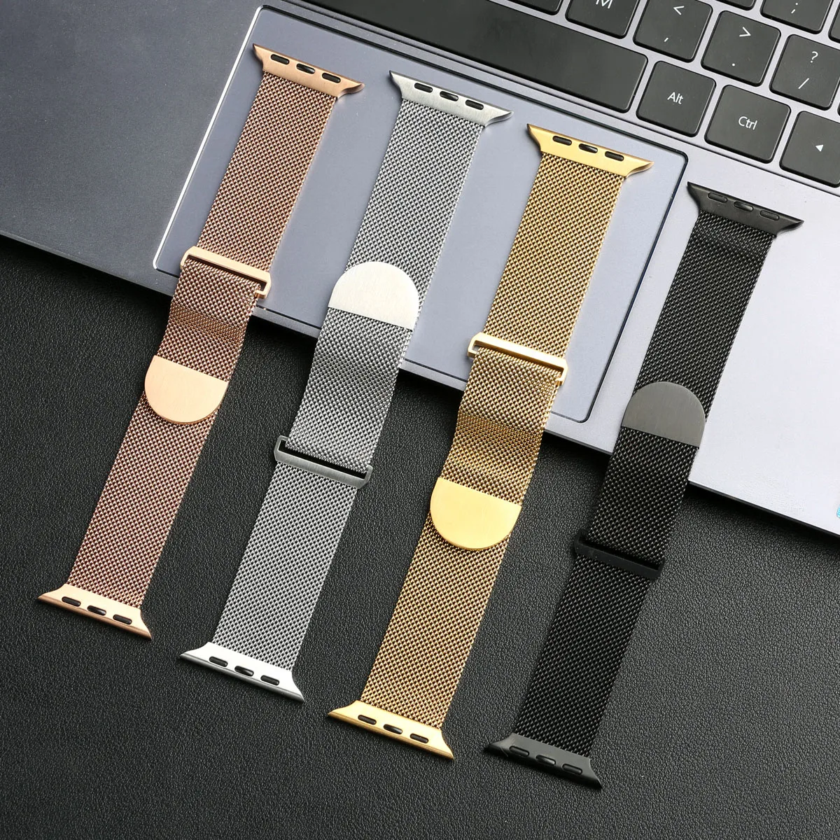 Milanese Loop Strap for Apple Watch Ultra Band 49mm 45mm 44mm 42mm 41mm 40mm Metal Bracelets for iwatch SE series 9 8 7 6 5 4 3
