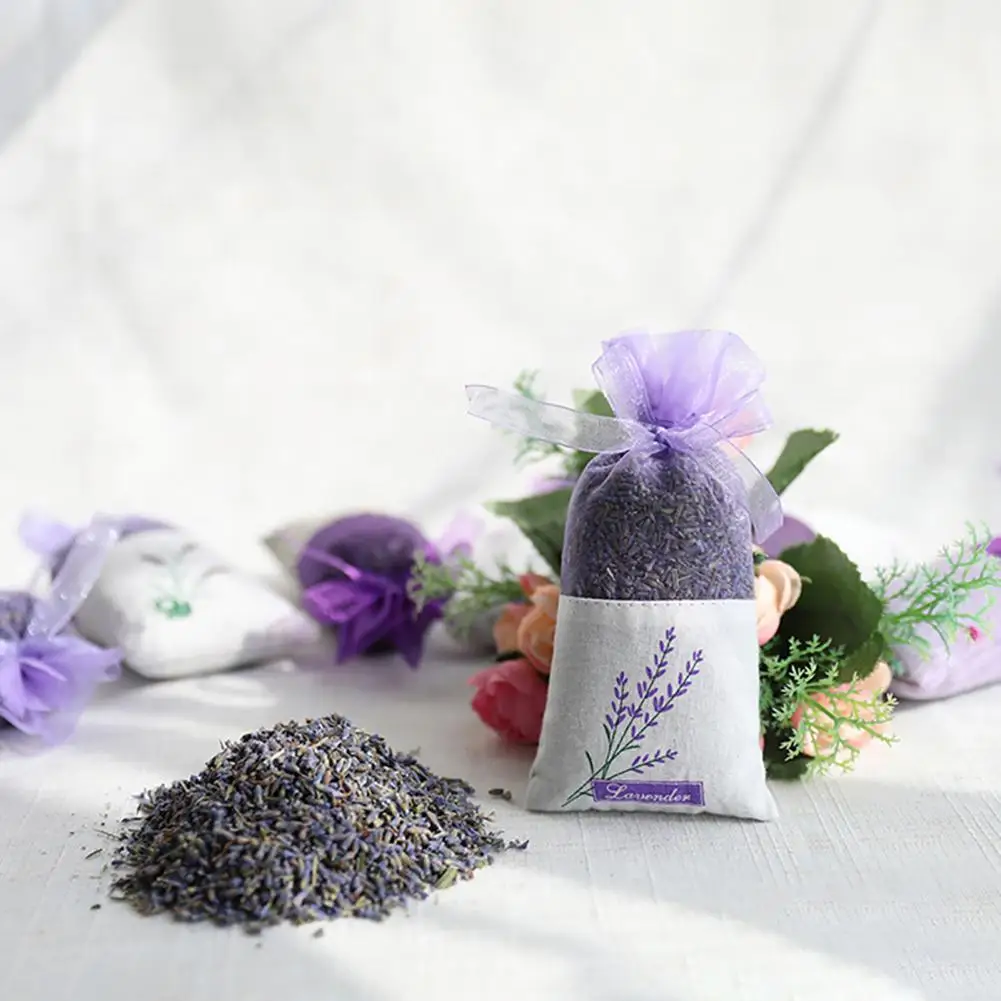 Dried Flower Sachet Sleeping Aid Dry Pretty Lavender Sachet Bag for Car Flower Sachet 	Relaxing Scented Flower Sachet