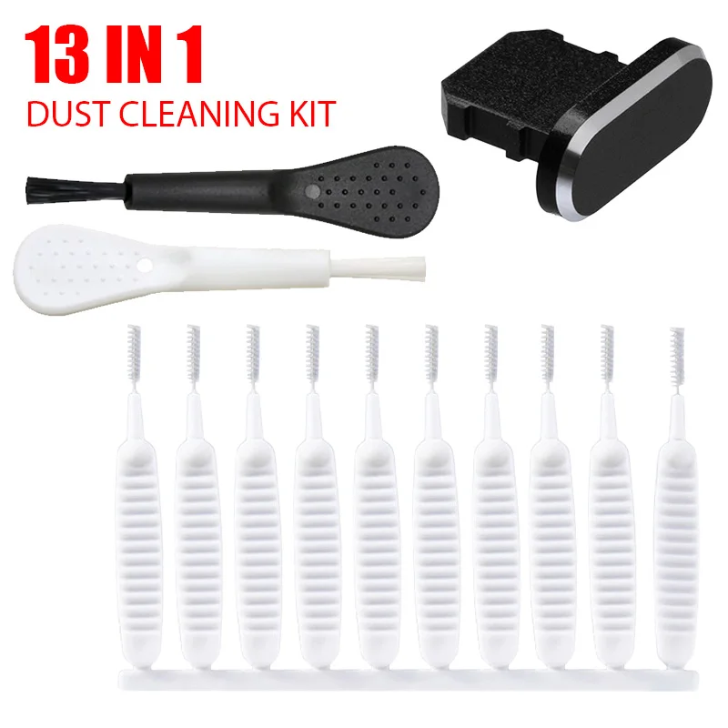 13Pcs Mobile Phone Speaker Dust Removal Cleaner Tool Kit For IPhone 14 13 Pro Max Earphones Charge Port Dustproof Cleaning Brush