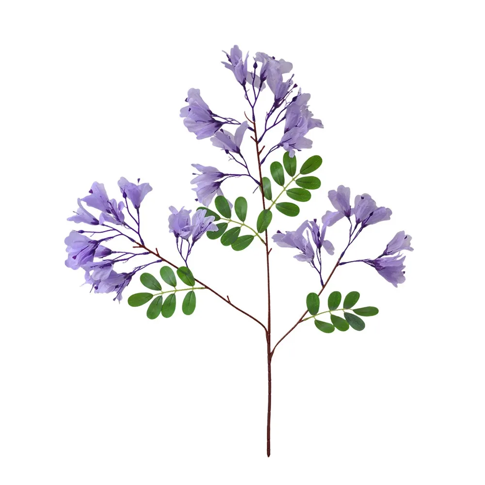 Flor Artificial de Jacaranda Azul, Decoración para Salón de Bodas, Material Floral para Colgar, Arreglo Floral Colgante