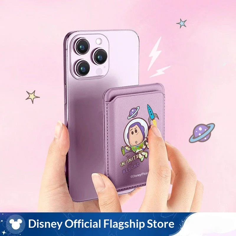 

Официальный держатель для карт Disney Toy Story Buzz Lightyear с магнитным креплением, подставка для телефона, портативный настольный держатель для кошелька, подходит для большинства смартфонов