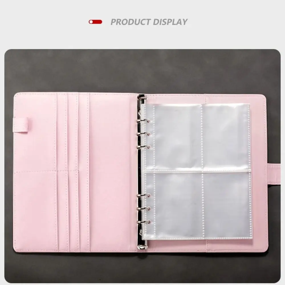 Colorful 100 Envelope Challenge Notebook Cash Budget PU Leather Money Saving Binder Loose-leaf Multi Pockets